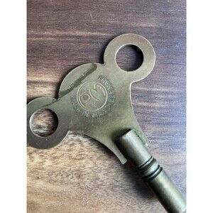 Vintage Brass Clock Square Socket Key signed PM West Germany | #6 | Replacement